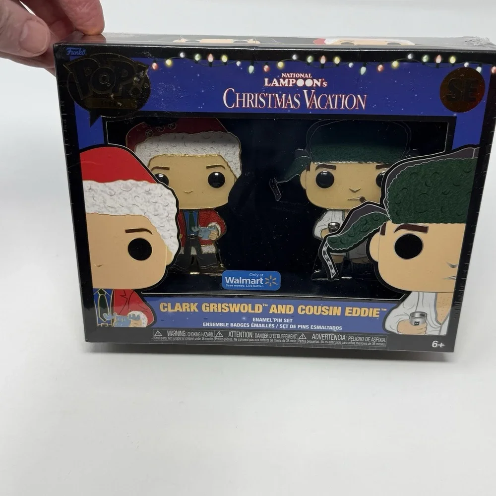 NIB Funko Pop 4in Pins Christmas Vacation Clark Griswold and Cousin Eddie SE